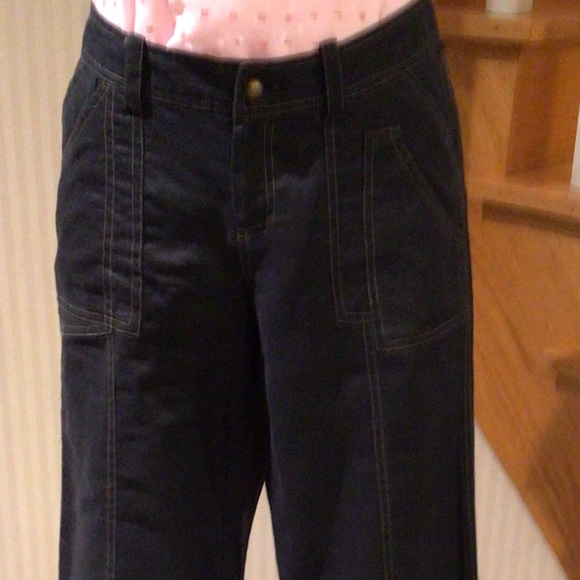 ⬇️Price Drop ⬇️NWT Navy linen loose fitting jean like pants - Picture 2 of 7